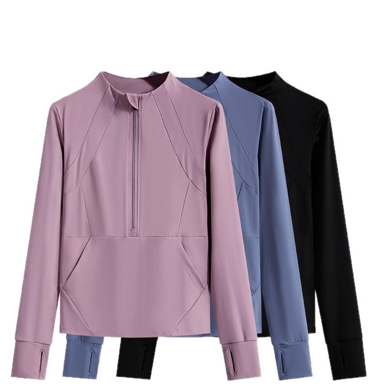 ヨガウェア レディース 長袖 トップス 接触冷感 吸湿速乾 トレーニングウェア スポーツウェア ストレッ..