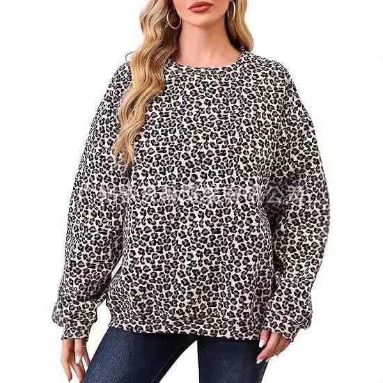 スウェット レディース トレーナー プルオーバー 長袖 ラウンドネック 迷彩柄 カエデ柄 リーフ柄 プリ..