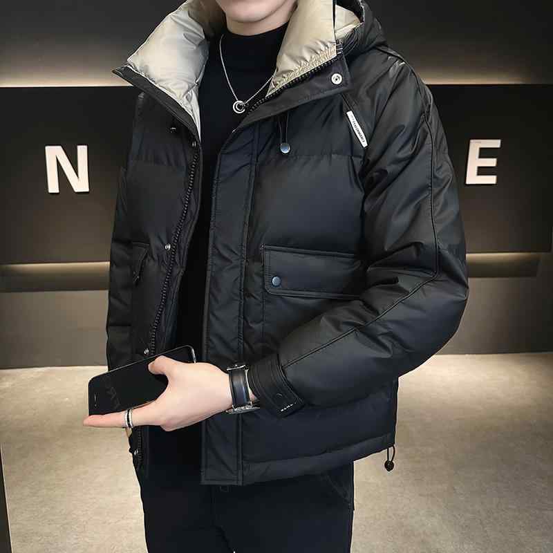 メンズ ダウンジャケット フード付き 切り替え アウター 防寒 秋冬 男性用 普段使...