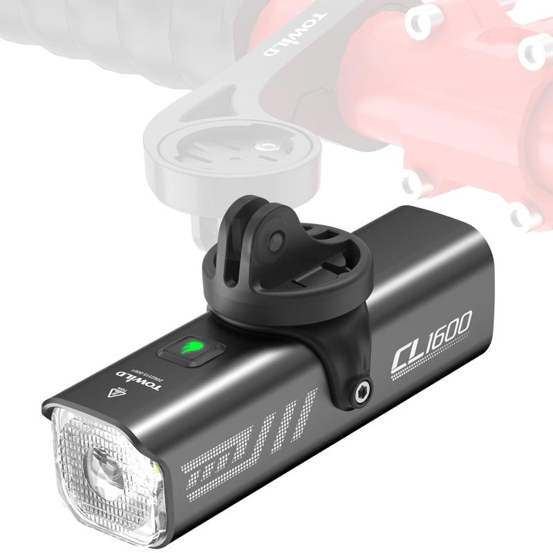 TOWILD CL1600 自転車 ライト USB-C充電式 大容量5000 1600ルーメン 自転車ヘッドライト 防水IPX6 自動..