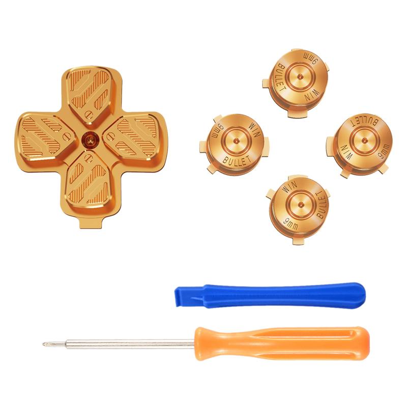 ps5コントローラーに対応用カスタムメタル十字キーABXYボタン、ps5BDM-010&BDM-020&BDM-030&BDM-040&BDM-050&BDM-060コントローラーに対応用カスタム交換アクションボ