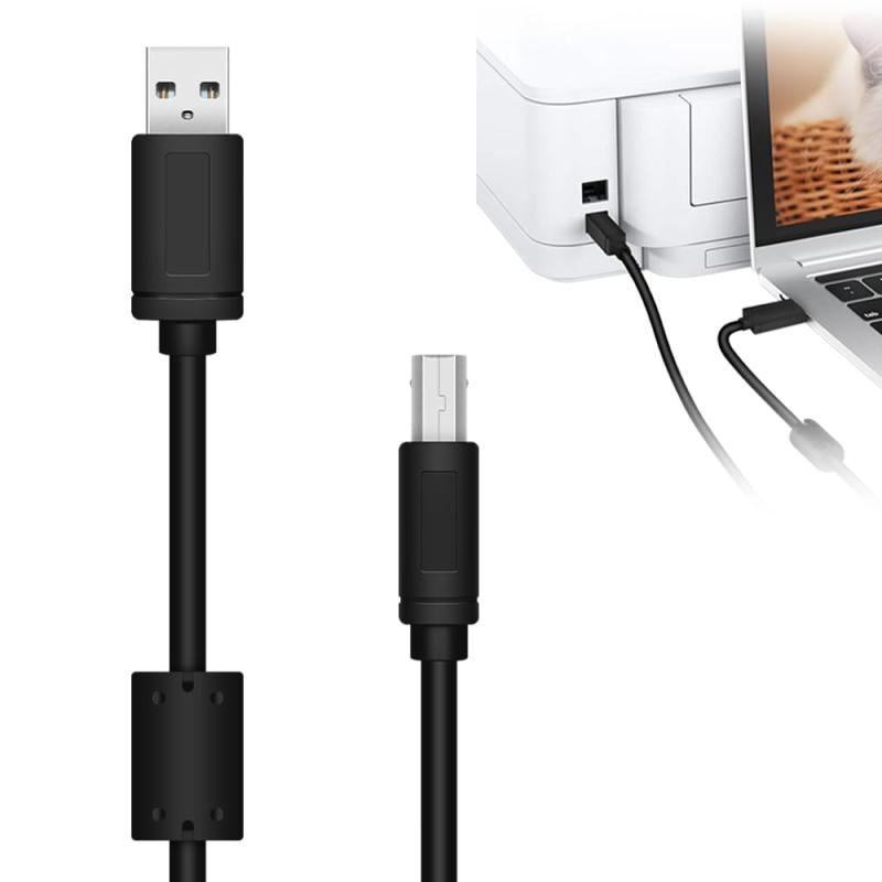 プリンターケーブル usb a to b USBケーブル USB-A（オス）to USB-B（オス） タイプb usb2.0 プリンター、ファクス、電子ピアノ、DACデコーダ、コピー機、印刷機などに対応