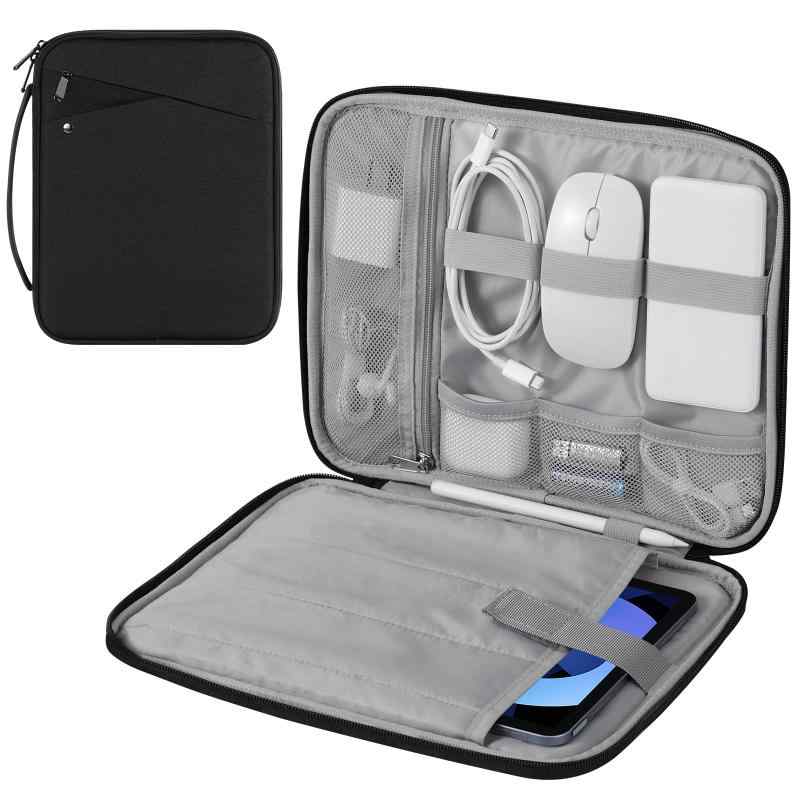 タブレットケース 9-11インチまでの端末対応 周辺機器小物収納 大容量収納 ポリエステル素材 耐摩耗 衝撃緩和 出し入れ簡単 iPad Air M3/M2 / 11世代 A16 2025 / 10世代 10.9 / Pro11 M4 / Sface