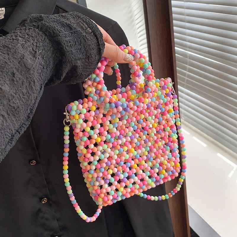 かごバッグ レディース 春夏 フルーツ柄 カラフル 2way ハンドバッグ ショルダーバッグ 編み込み バケットバッグ おしゃれ かわいい