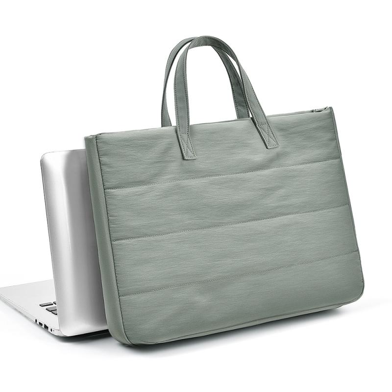 ノートパソコンバッグ レディース スタイリッシュ 大容量 軽量 耐衝撃 オックスフォード布 手提げ 肩掛け PCケース 通勤 通学 ビジネス シンプル カジュアル 黒 グレー ベージュ 春夏