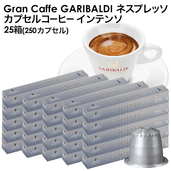 GARIBALDI（ガリバルディ） イタリア産 ネスプレッソ 互換 カプセルコーヒー インテンソ×25箱（250カプセル） エスプレッソ nespresso コーヒー 珈琲