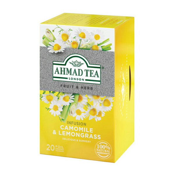 AHMAD TEA アーマッドティー ティーバッグ ハーブティー カモミール＆レモングラス 紅茶 フレーバーティー おうちカフェ×1箱（20袋） 茶葉 