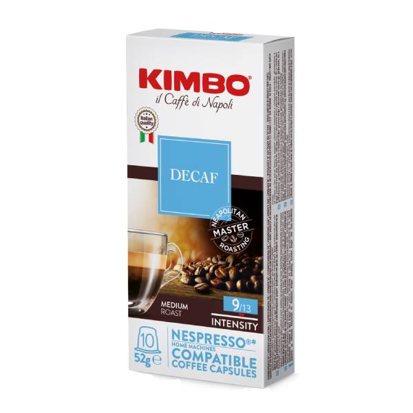 KIMBO キンボ イタリア産 ネスプレッソ 互換 カプセルコーヒー デカフェ×1箱（10カプセル）【2〜3営業日以内に出荷】 コーヒー イタリア 珈琲 コーヒー豆 ノンカフェイン ホットコーヒー アイスコーヒー NESPRESSO ブラックコーヒー 無糖