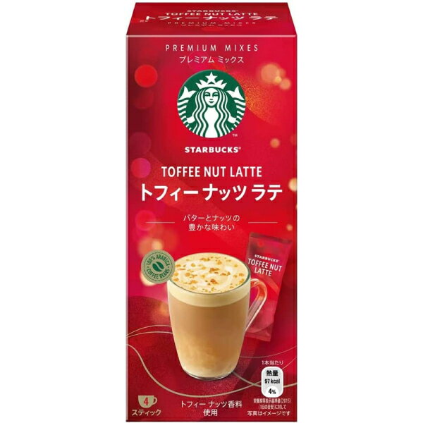 スターバックス Starbucks ネスレ日本 プレミアム ミックス トフィーナッツラテ 4袋入り×6箱ネスレ コーヒー ホットコーヒー スタバ スターバックス インスタントコーヒー