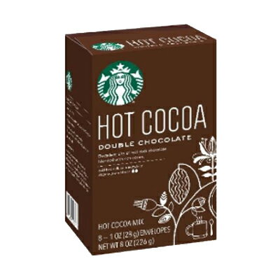 スターバックス ホットココア ダブルチョコレート 224g(28g×8袋)×1【3〜4営業日以内に出荷】[送料無料] スタバ starbucks ココア ここあ チョコ チョコレートのサムネイル