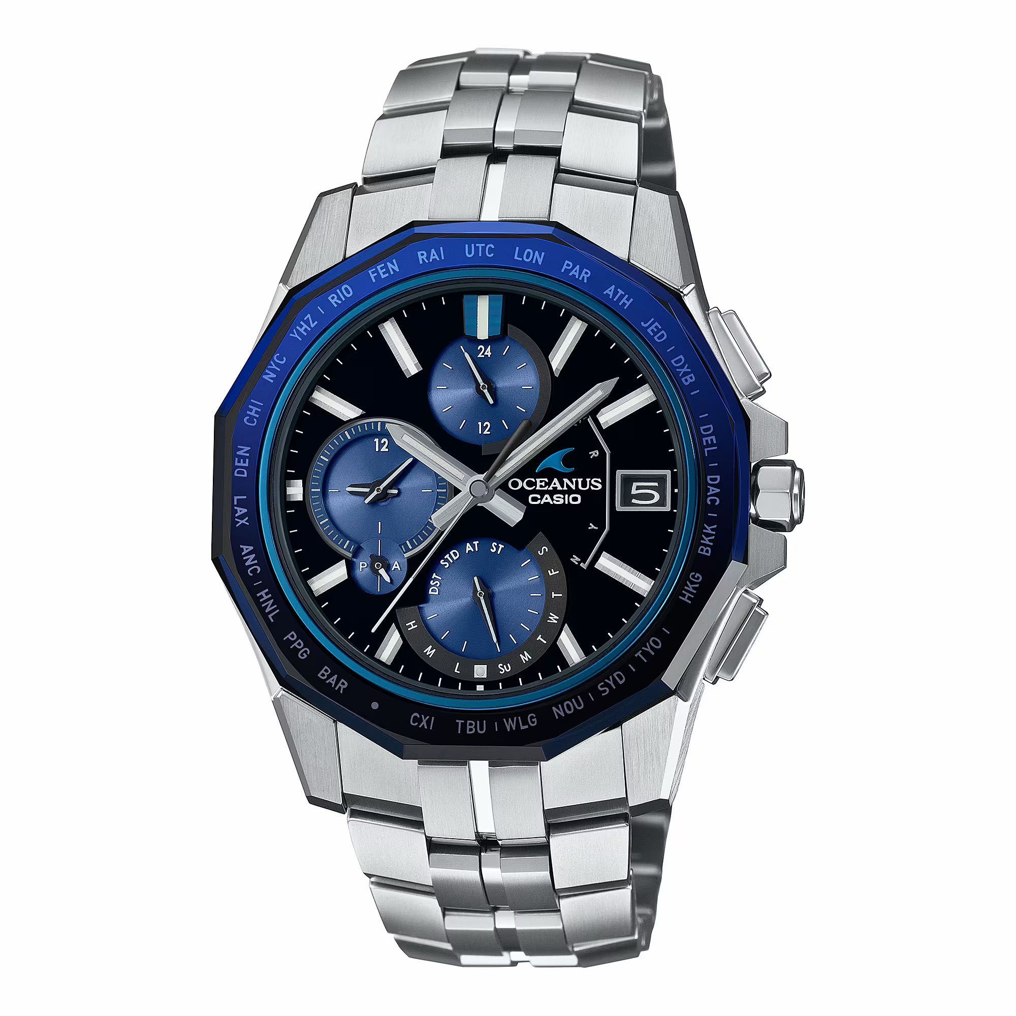 CASIO（カシオ） OCEANUS Manta S6000 Series 腕時計 OCW-S6000-1AJF （297000） Made in Japan 10気圧防水 正しい時刻を表示できる ソーラー駆動 薄型で装着性が良い メタルの質感を引き出す研磨 オシアナス