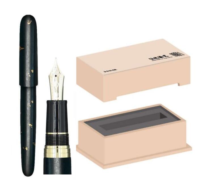 Photo of Traditional Japanese Lacquer Art NAWATE Haku-chirashi Fountain Pens
