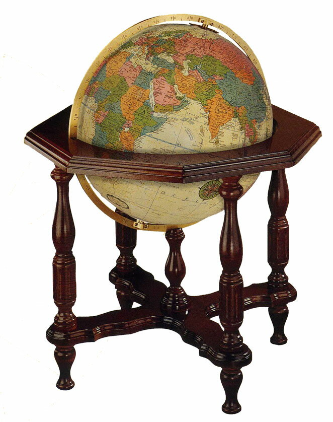 リプルーグル地球儀　エアールーム・シリーズ　ステイツマン型（英語版アンティーク地図）（450000）
