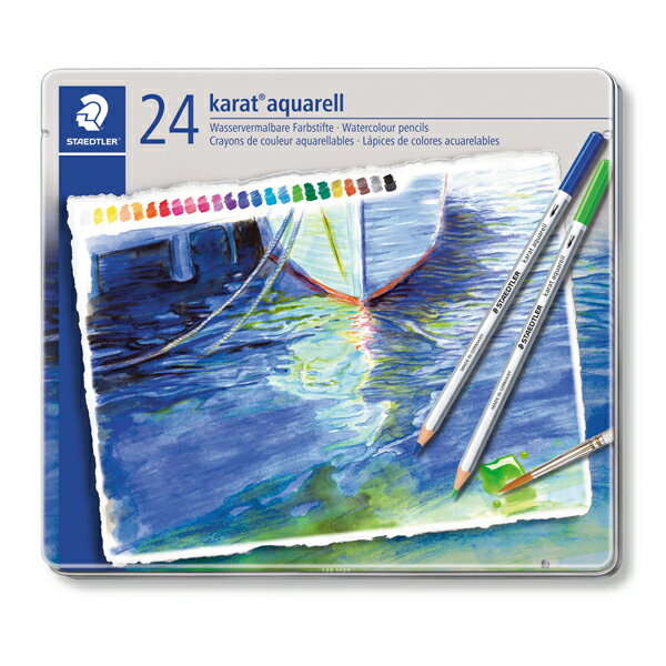 【メール便出荷】STAEDTLER（ステッドラー）カラト アクェレル 125 水彩色鉛筆 24色セット125M24 （5280）