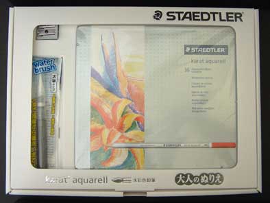 限定500セットステッドラー　カラト 水彩色鉛筆「大人の塗り絵：北斎の冨嶽セット」