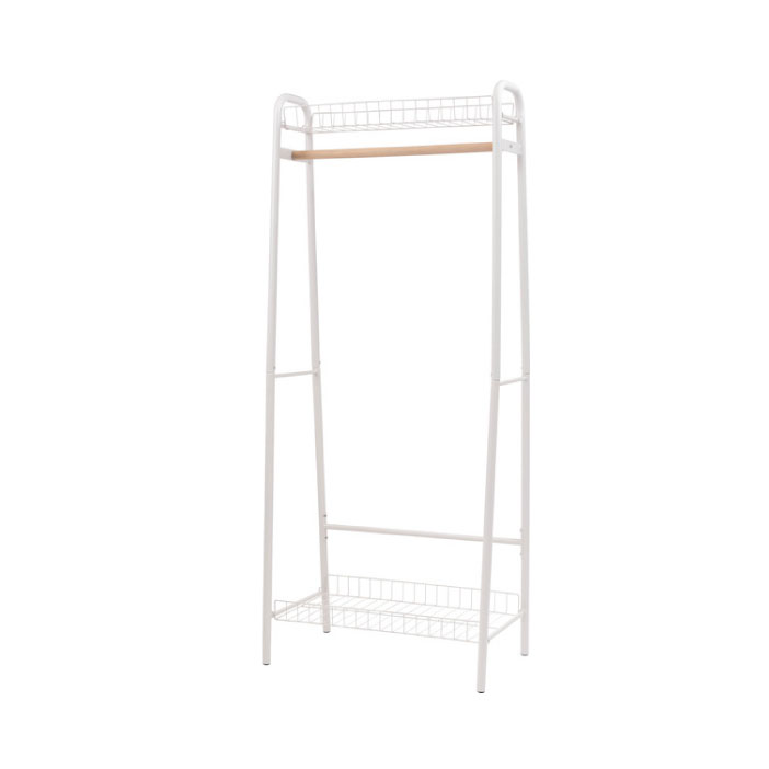 東谷 ハンガーラック ホワイト W70×D44×H170 組立式 TMZLFS-882TMZWH