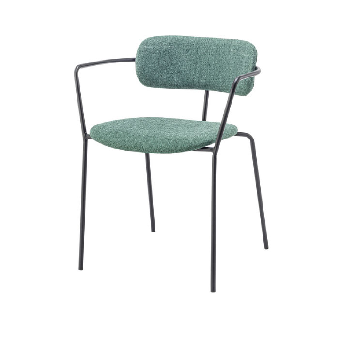 東谷 アームチェア グリーン W60×D54×H74.5×SH47 組立式 TMZPC-257TMZGR [2]