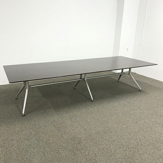 樂天商城 - 【中古】 ミーティングテーブル 要組立 DD 2枚天板 会議机 オフィステーブル 大型テーブル W3200 D1200 イトーキ ジェントルオーク