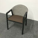 ラタンチェア 肘付 アビタスタイル ブラウン 【中古】
