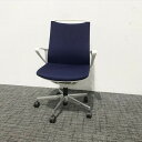 オカムラ オフィスチェア モード ダークブルー 肘付き 【中古】