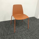 INCLASS UNNIA スタッキングチェア 肘無 オレンジ □ 【中古】