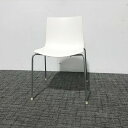 【中古】スタッキングチェア 肘無 arper Catifa46 ホワイト IS-868475B ∴ □