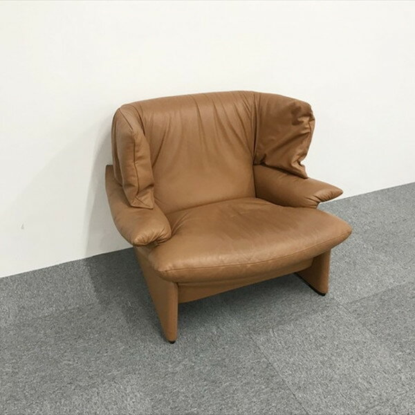 応接用ソファ 1人用 ポルトヴェーネレ Cassina カッシーナ ブラウン RI-860594B ∴ 【中古】