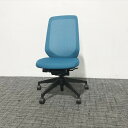 オフィスチェア イトーキ ノート ハイバック ストロングブルー メッシュ 【中古】
