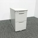 オカムラ SD 脇デスク 袖机 デスクワゴン 3段 グレー DS33ZG MB51 【中古】