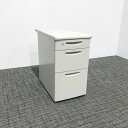 オカムラ SD-V 脇デスク 袖机 デスクワゴン 3段 グレー DS35V1 MB51 【中古】