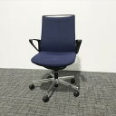 オカムラ オフィスチェア モード ダークブルー 肘付き 【中古】