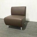 【安心!リユース保証8ヵ月付き♪】 ロビーチェア 1人用 ソファ ベルセア ブラウン 【中古】