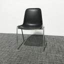 【リユース保証8ヵ月付き】 スタッキングチェア 肘無 MOD ELENA ブラック □ 【中古】
