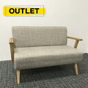 【OUTLET】 応接用ソファ 2人用 肘付 モティ 東谷
