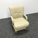 応接用ソファ 1人用 要組立 肘付 こたつチェア 回転・キャスター付 上久商店 【中古】