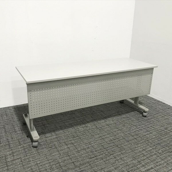 内田洋行 ウチダ 会議テーブル フラップ式 SX型 グレー □ 【中古】