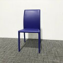 【安心!リユース保証8ヵ月付き♪】 スタッキングチェア 肘無 アスプルンド レザースタッキングチェア ブルー □ 【中古】