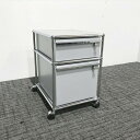 USM Haller 2段ワゴン インサイドワゴン ユーエスエムハラー マットシルバー 【中古】