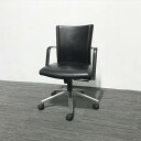 オフィスチェア Fritz Hansen フリッツハンセン フロー ブラック 肘付き 【中古】