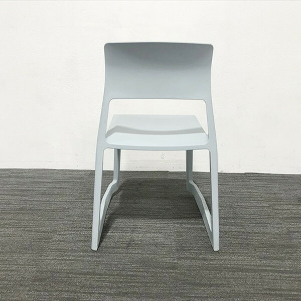 ミーティングチェア スタッキング 肘無 ティプトン Vitra ヴィトラ グレー 【中古】 □