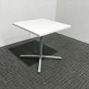 オカムラ ミーティングテーブル 完成品 カフェテーブル ホワイト □ 【中古】