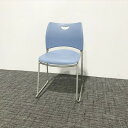 【安心!リユース保証8ヵ月付き♪】 ホウトク スタッキングチェア HIX3N ミーティングチェア スカイブルー □ 【中古】