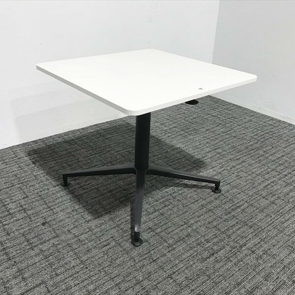 【中古】ミーティングテーブル 天板昇降式 DE 角型 キャスター付 DDE-077L9JC-W9 イトーキ ホワイト TM-869107B ∴