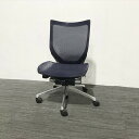 オカムラ オフィスチェア バロン ダークブルー メッシュ 【中古】