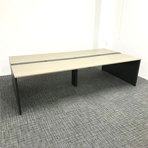 イトーキ フリーアドレスデスク インターリンクR 4枚天板 両面タイプ ブラウン 【中古】