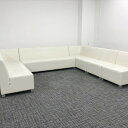 オカムラ ソファ 6点セット クリームホワイト LB05 【中古】