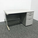オフィスデスク 片袖 3段 スチールデスク 事務机 イトーキ CZ ライトグレーW 【中古】