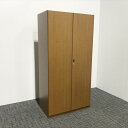 書庫 オカムラ エグゼクティブ 両開き ブラウン 【中古】