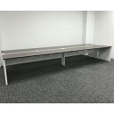 フリーアドレスデスク ワークヴィスタ+ 4枚天板 両面タイプ W4400 長机 フリーアドレステーブル コクヨ ブラウン DF-863813B ∴ 【中古】