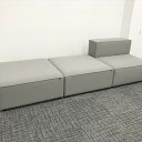 ソファ 3点セット ワイドソファOS ミディアムグレーC 【中古】
